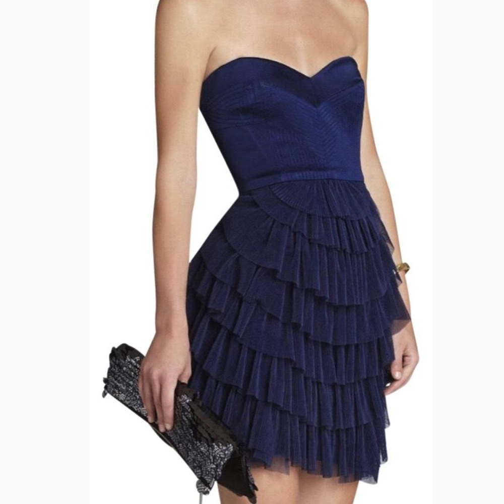 BCBGMAXAZRIA Carbon Blue Sas Night Out Dress